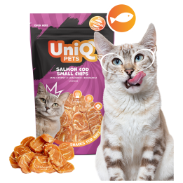 UNIQ PETS PRZYSMAKI DLA KOTA MIMI 50g mini chipsy z łososiem i dorszem