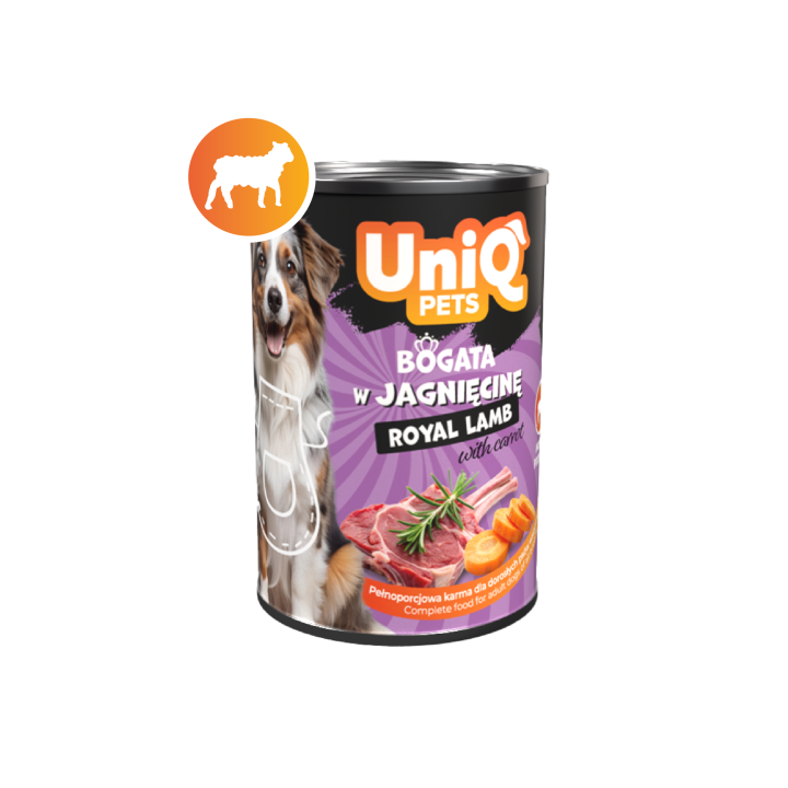 UNIQ PETS Mokra karma dla psa ROYAL LAMB jagnięcina