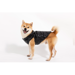 UNIQ PETS Ubranie dla zwierząt SHINYPAW błyszcząca zimowa kamizelka z szelkami