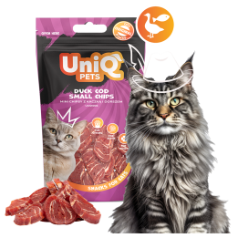 UNIQ PETS PRZYSMAKI DLA KOTA MIMI 50g mini chipsy z kaczką i dorszem