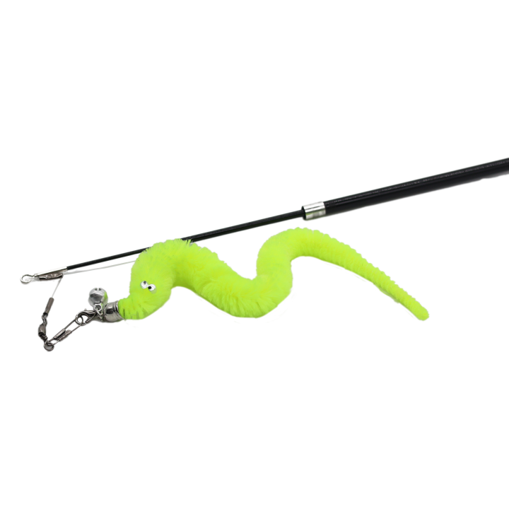 UNIQ PETS ZABAWKA DLA KOTA SWISHY zabawka dla kota teleskopowa wędka z gąsiennicą 100-179cm