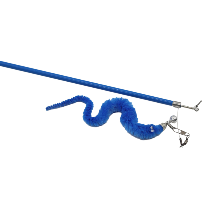 UNIQ PETS ZABAWKA DLA KOTA SWISHY zabawka dla kota teleskopowa wędka z gąsiennicą 100-179cm