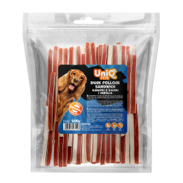 UNIQ PETS PRZYSMAKI DLA PSA MEATY 500g kanapki z kaczki i mintaja