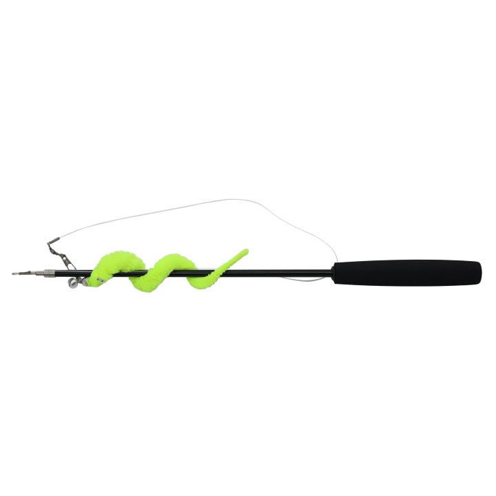 UNIQ PETS ZABAWKA DLA KOTA SWISHY zabawka dla kota teleskopowa wędka z gąsiennicą 100-179cm