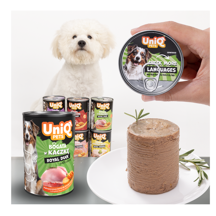 UNIQ PETS Mokra karma dla psa ROYAL DUCK kaczka