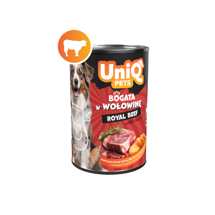 UNIQ PETS Mokra karma dla psa ROYAL BEEF wołowina