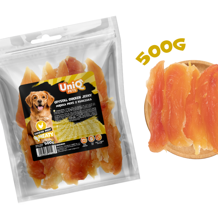 Pierś z kurczaka naturalne przysmaki dla psa 500g UNIQ PETS