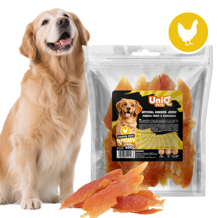 Pierś z kurczaka naturalne przysmaki dla psa 500g UNIQ PETS