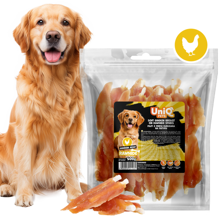 Flety z kurczaka dla psa 500g UNIQ PETS