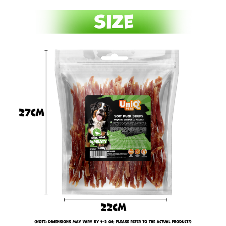 Paski z kaczki dla psa 500g Uniq Pets