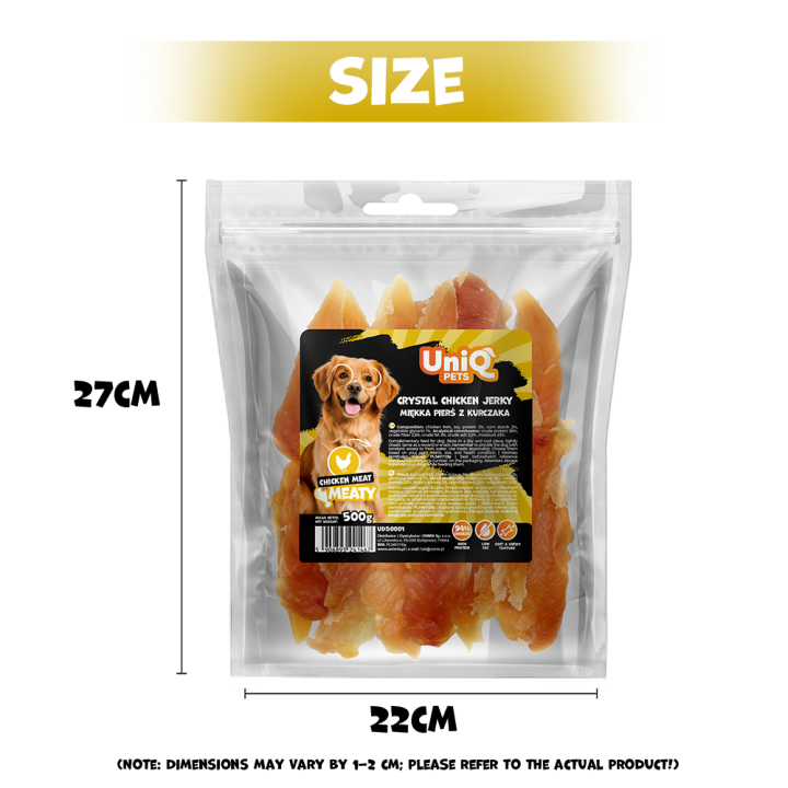 Pierś z kurczaka naturalne przysmaki dla psa 500g UNIQ PETS
