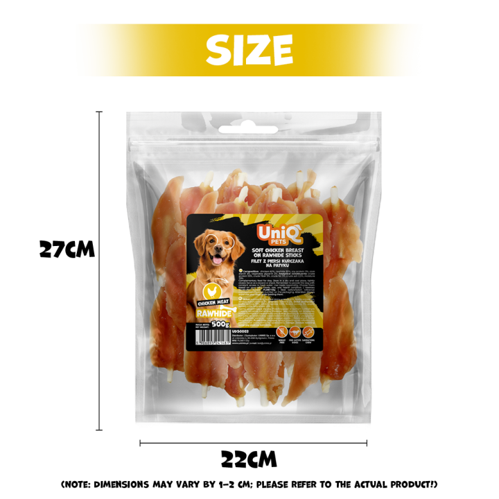 Flety z kurczaka dla psa 500g UNIQ PETS