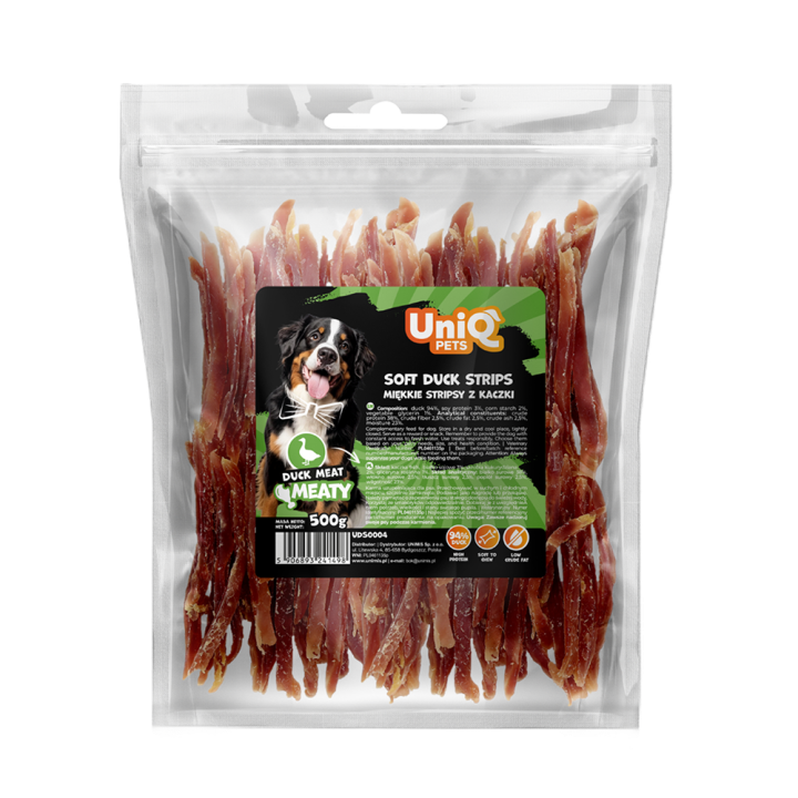 Paski z kaczki dla psa 500g Uniq Pets