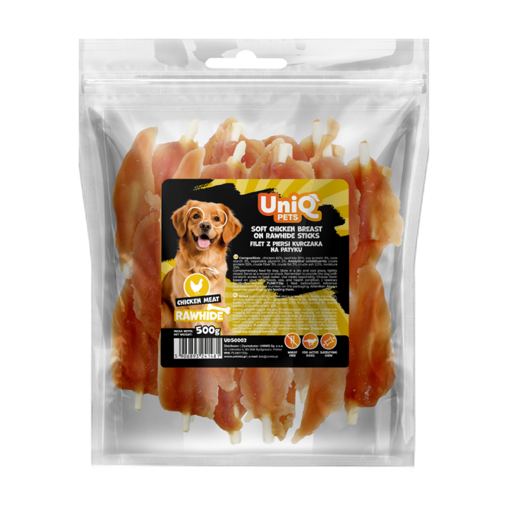 Flety z kurczaka dla psa 500g UNIQ PETS