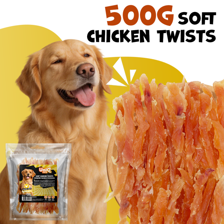 Przysmaki dla psa paski z kurczaka naturalne 500g UNIQ PETS