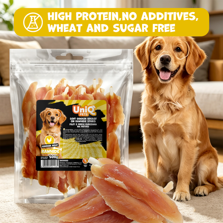 Flety z kurczaka dla psa 500g UNIQ PETS