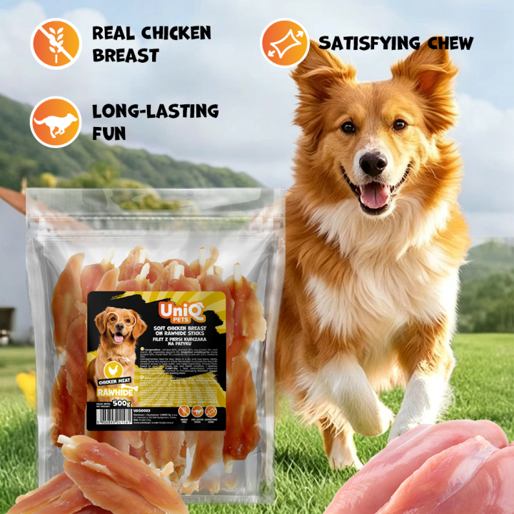 Flety z kurczaka dla psa 500g UNIQ PETS