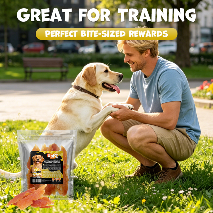 Pierś z kurczaka naturalne przysmaki dla psa 500g UNIQ PETS
