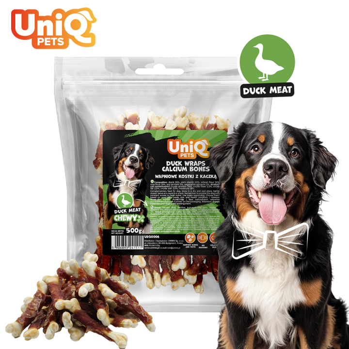 Kostki wapniowe z kaczka przysmaki dla psa 500g UNIQ PETS
