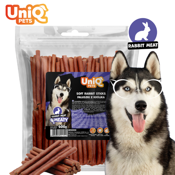 Paluszki dla psa z królika naturalne przysmaki dla psa 500g UNIQ PETS