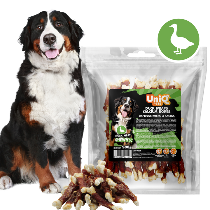 Kostki wapniowe z kaczka przysmaki dla psa 500g UNIQ PETS