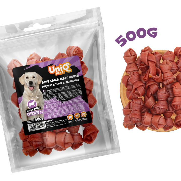 Smaczki dla psa kostki z jagnięciny 500g Uniq Pets