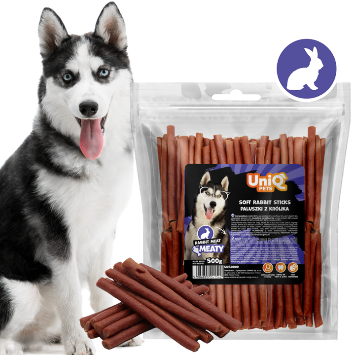 Paluszki dla psa z królika naturalne przysmaki dla psa 500g UNIQ PETS