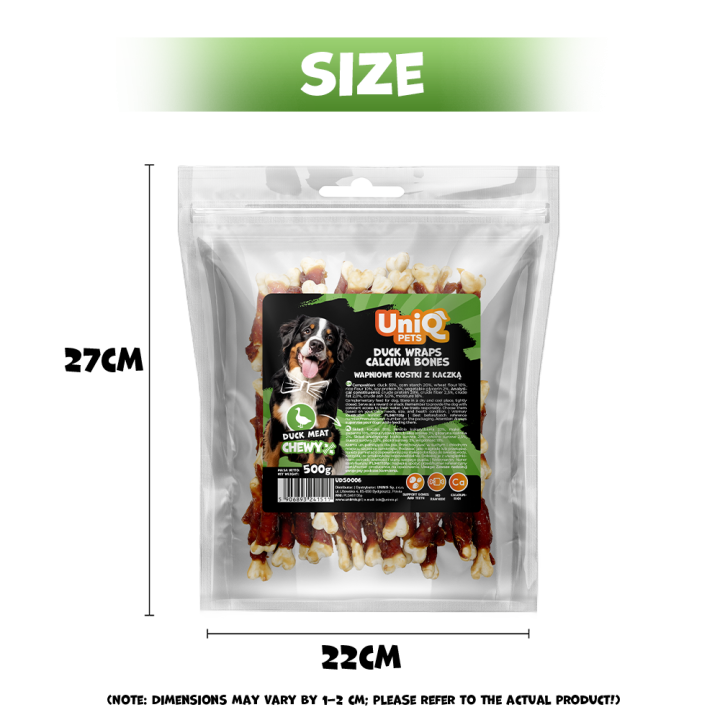 Kostki wapniowe z kaczka przysmaki dla psa 500g UNIQ PETS