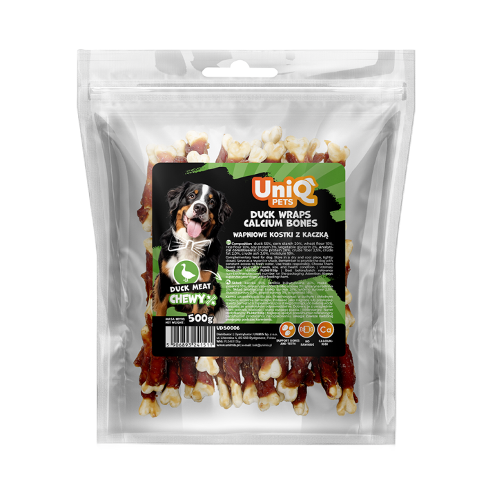 Kostki wapniowe z kaczka przysmaki dla psa 500g UNIQ PETS