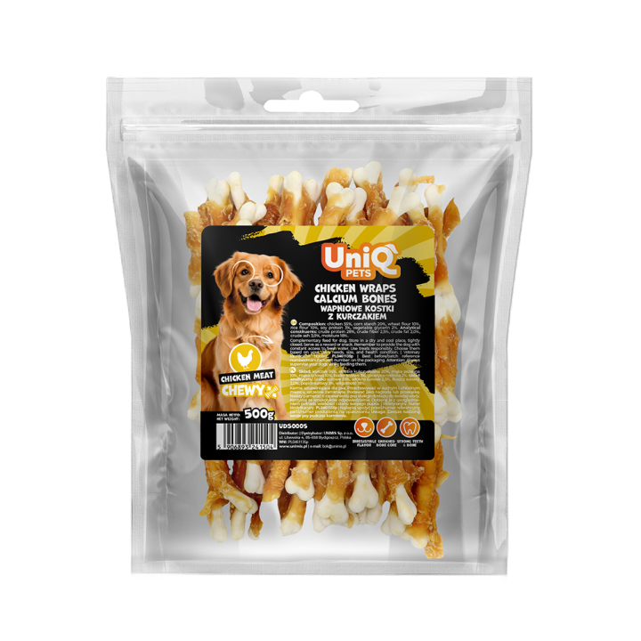 kostki dla psa z kurczakiem smaczki dla psa 500g Uniq Pets