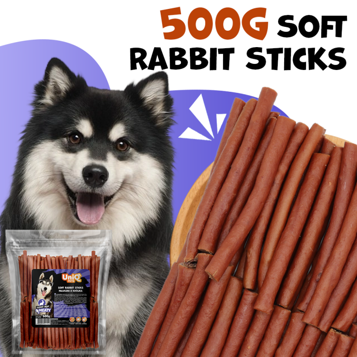 Paluszki dla psa z królika naturalne przysmaki dla psa 500g UNIQ PETS