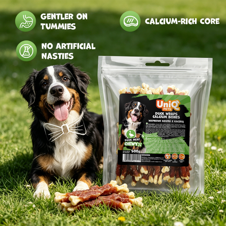 Kostki wapniowe z kaczka przysmaki dla psa 500g UNIQ PETS
