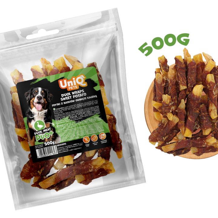 Przysmak dla psa kaczka z batatem 500g Uniq Pets