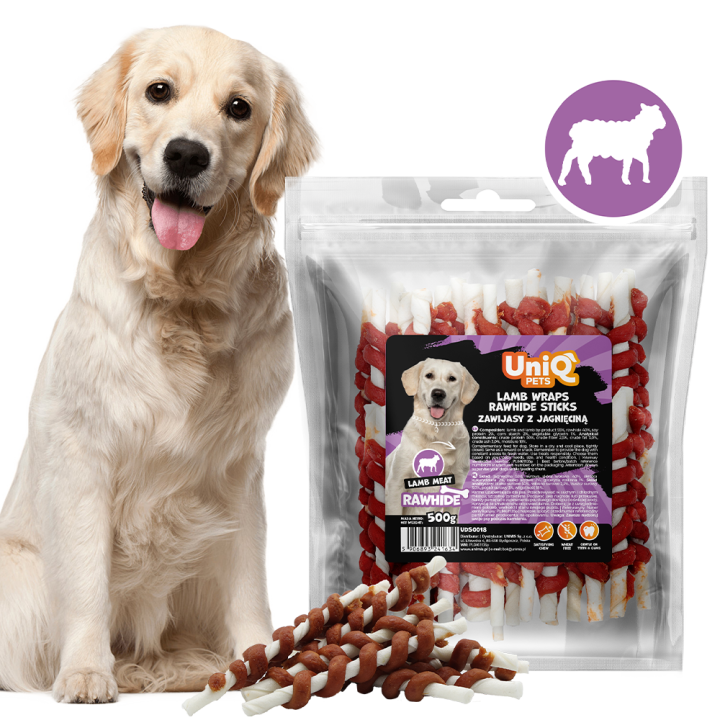 Przysmaki dla psa paleczki z jagnięciny 500g Uniq Pets