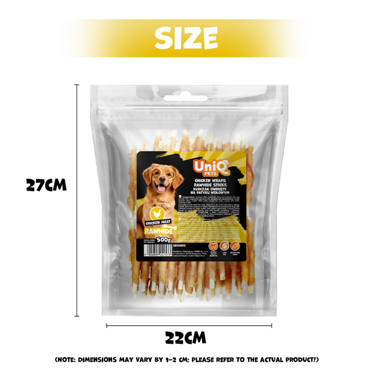Pałeczki owinięte kurczakiem 500g UNIQ PETS