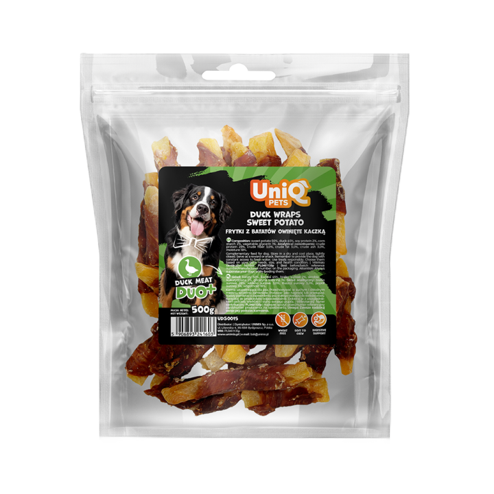 Przysmak dla psa kaczka z batatem 500g Uniq Pets