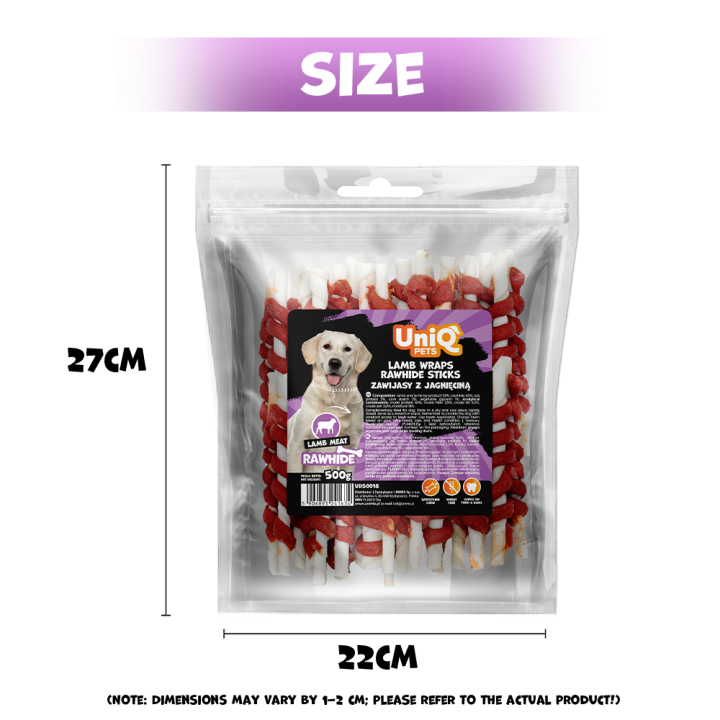 Przysmaki dla psa paleczki z jagnięciny 500g Uniq Pets