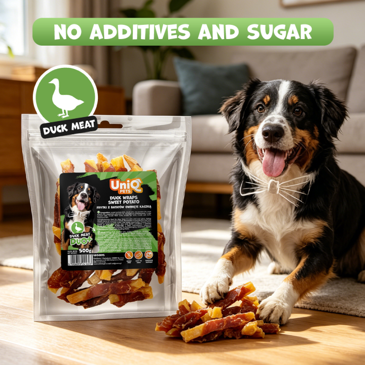 Przysmak dla psa kaczka z batatem 500g Uniq Pets