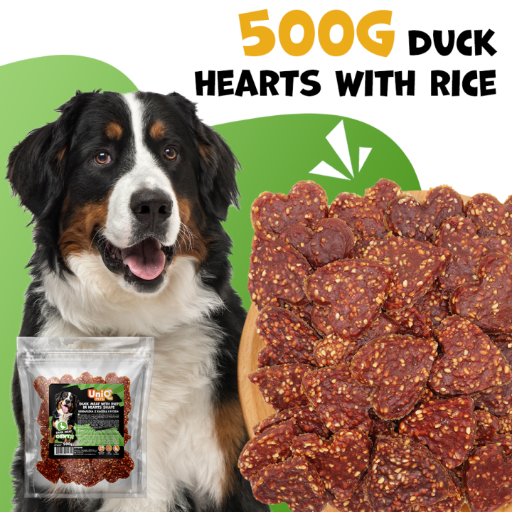 Smaczki dla psa kaczka z ryżem 500g Uniq Pets