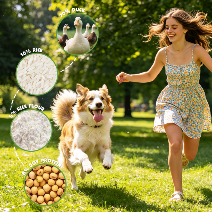 Smaczki dla psa kaczka z ryżem 500g Uniq Pets