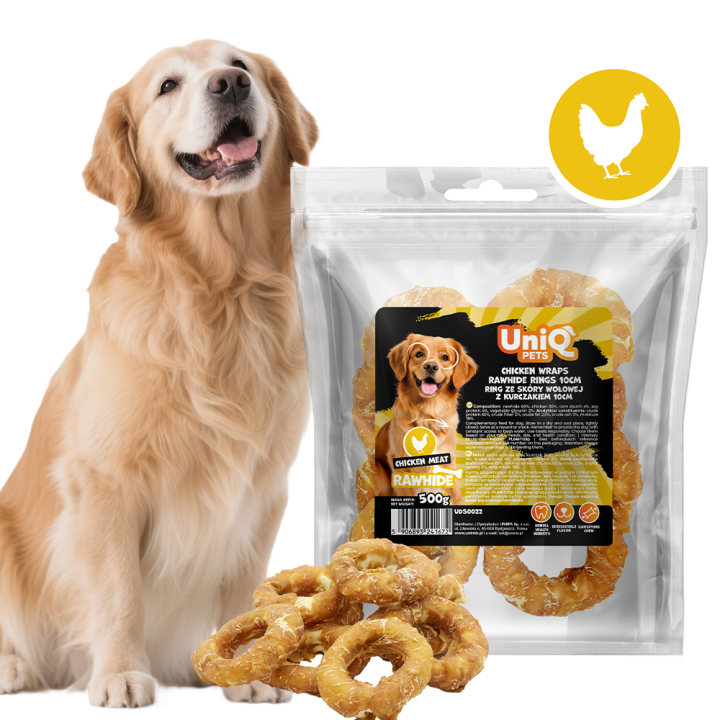 Przysmaki dla psa z kurczakiem donut przysmak dla psa 500g Uniq Pets