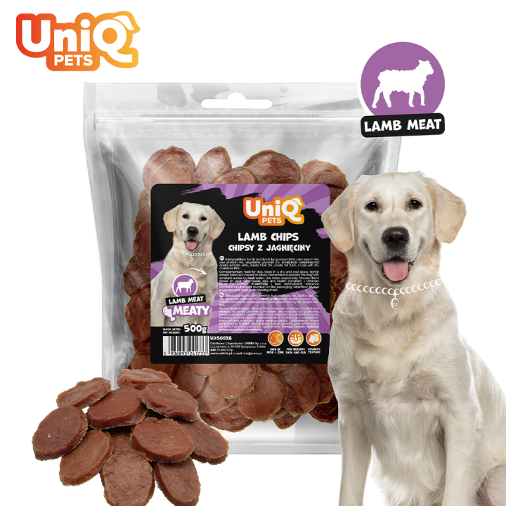 Smaczki dla psa z jagniecina 500g Uniq Pets