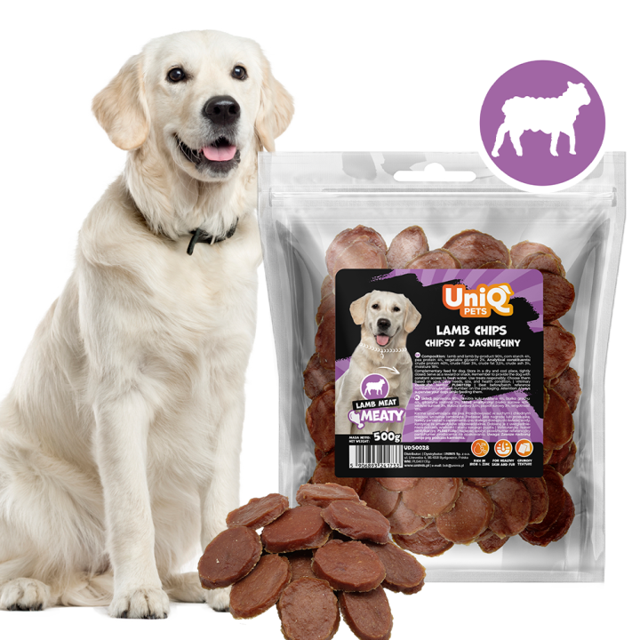 Smaczki dla psa z jagniecina 500g Uniq Pets