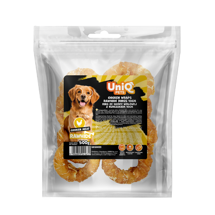 Przysmaki dla psa z kurczakiem donut przysmak dla psa 500g Uniq Pets
