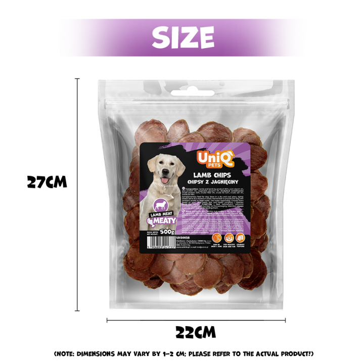 Smaczki dla psa z jagniecina 500g Uniq Pets