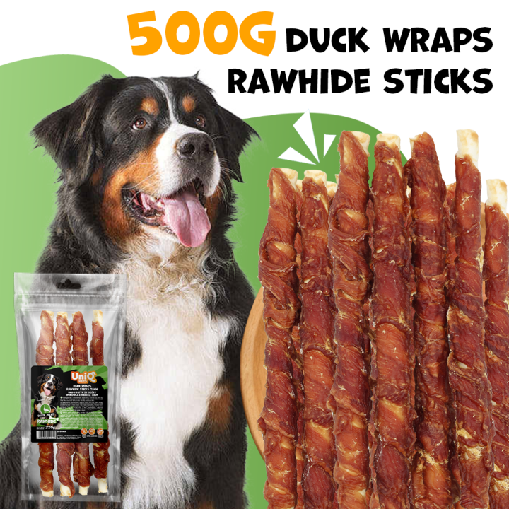 Pałeczki dla psa kaczka ze skórą wołową 320g Uniq Pets