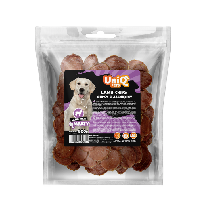 Smaczki dla psa z jagniecina 500g Uniq Pets