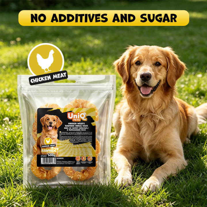 Przysmaki dla psa z kurczakiem donut przysmak dla psa 500g Uniq Pets