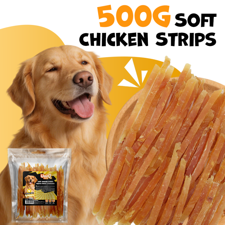 Paski z kurczaka miekkie 500g Uniq Pets
