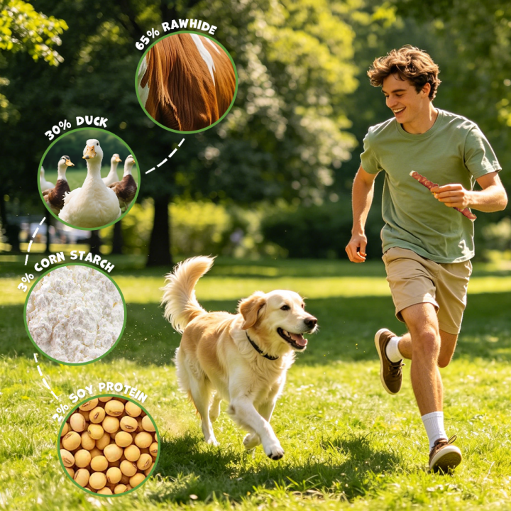 Pałeczki dla psa kaczka ze skórą wołową 320g Uniq Pets